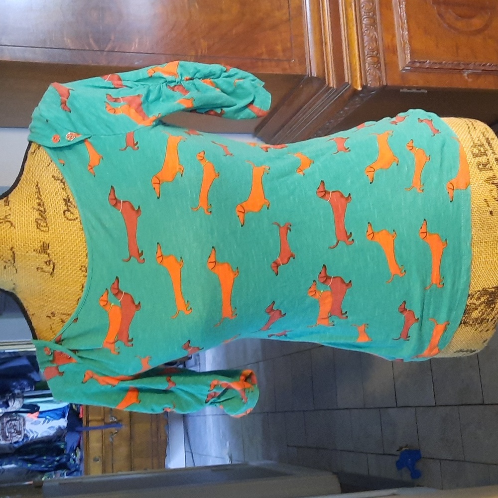 Anthro- Dachshund/wiener dog top